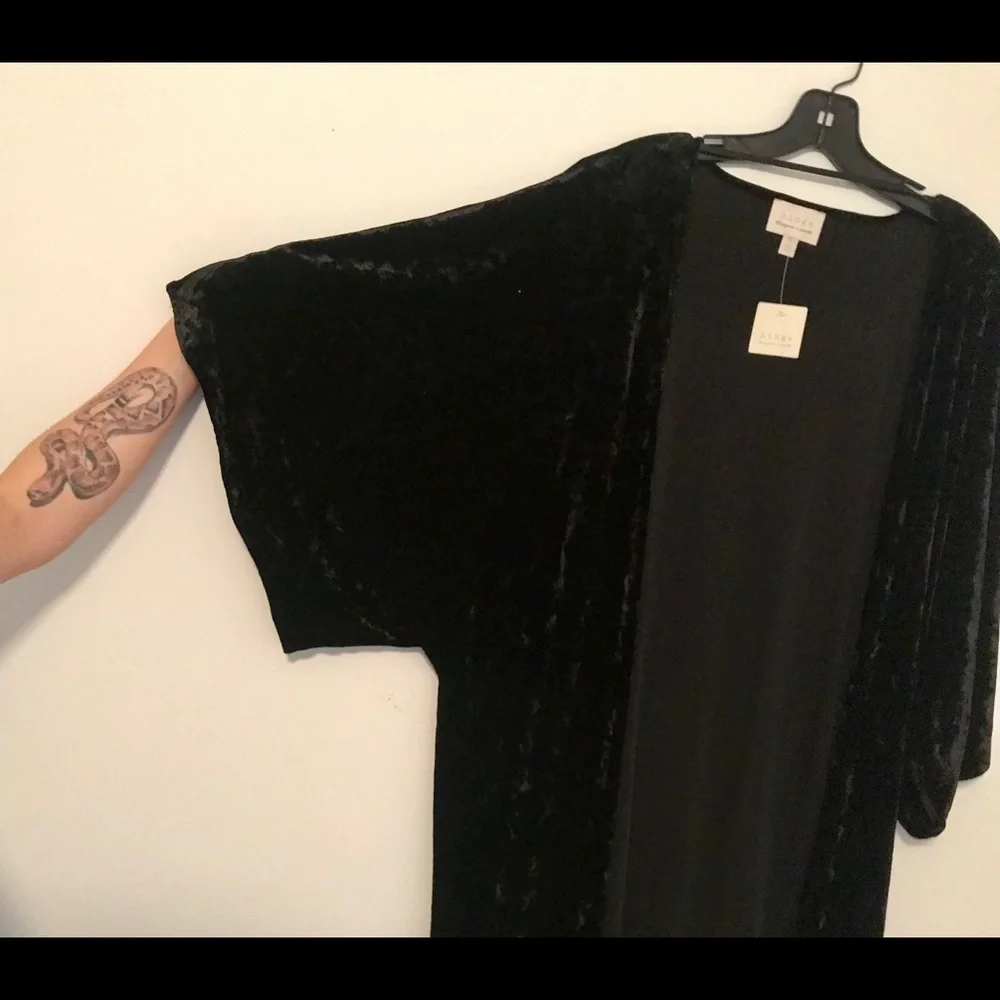 NWT_Black Velvet Longline Cardigan_NWT - Picture 6 of 12